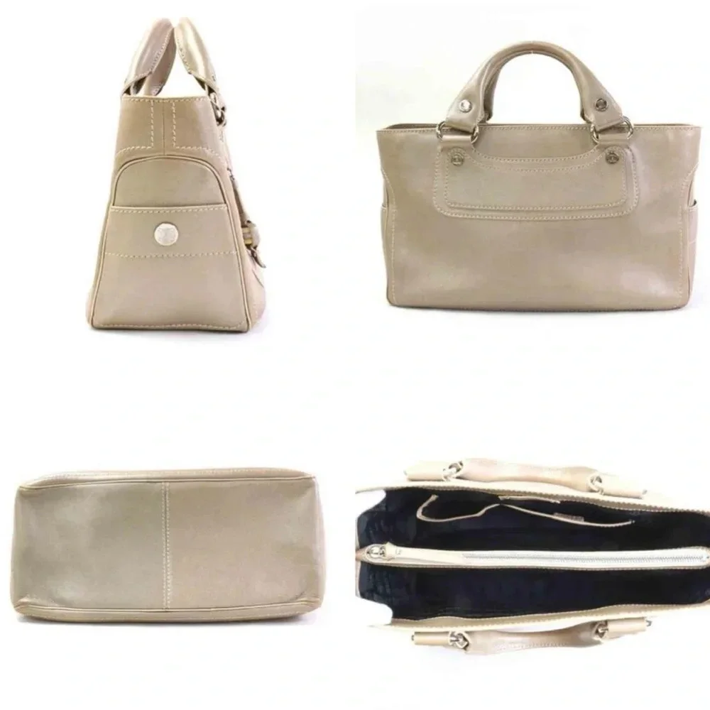 Auth Celine Champagne Lambskin Boogie Bag & Bag Charm - Picture 5 of 11